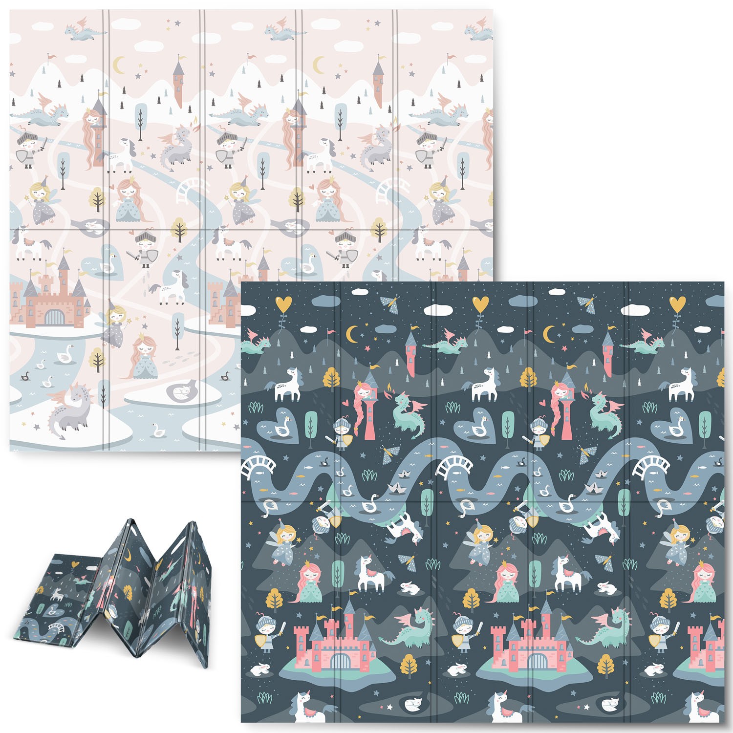 Nukido NK-340 Taitettava vaahtomuovista valmistettu koulutusmatto 200 x 180 x 1 cm