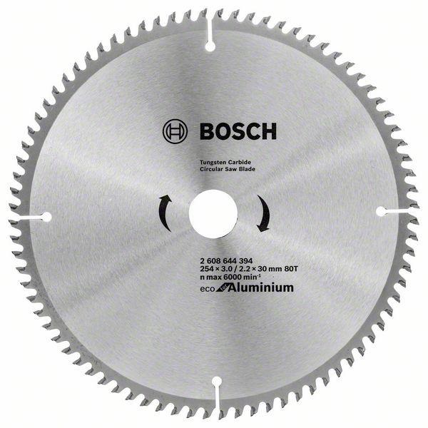 Bosch Eco for Aluminium -Pyörösahanterä 254x30 mm, 80 hammasta