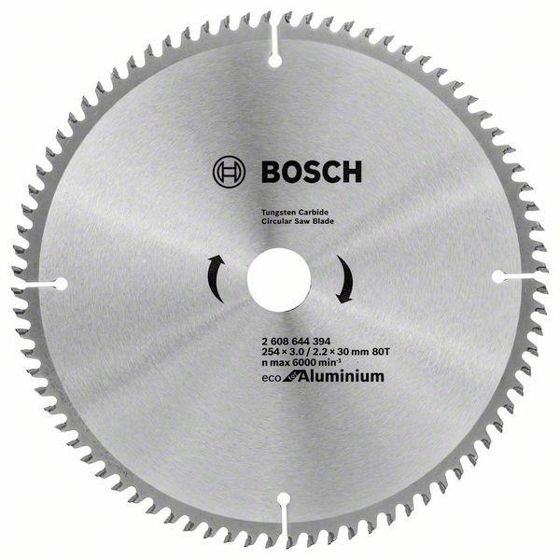 Bosch Eco for Aluminium -Pyörösahanterä 254x30 mm, 80 hammasta