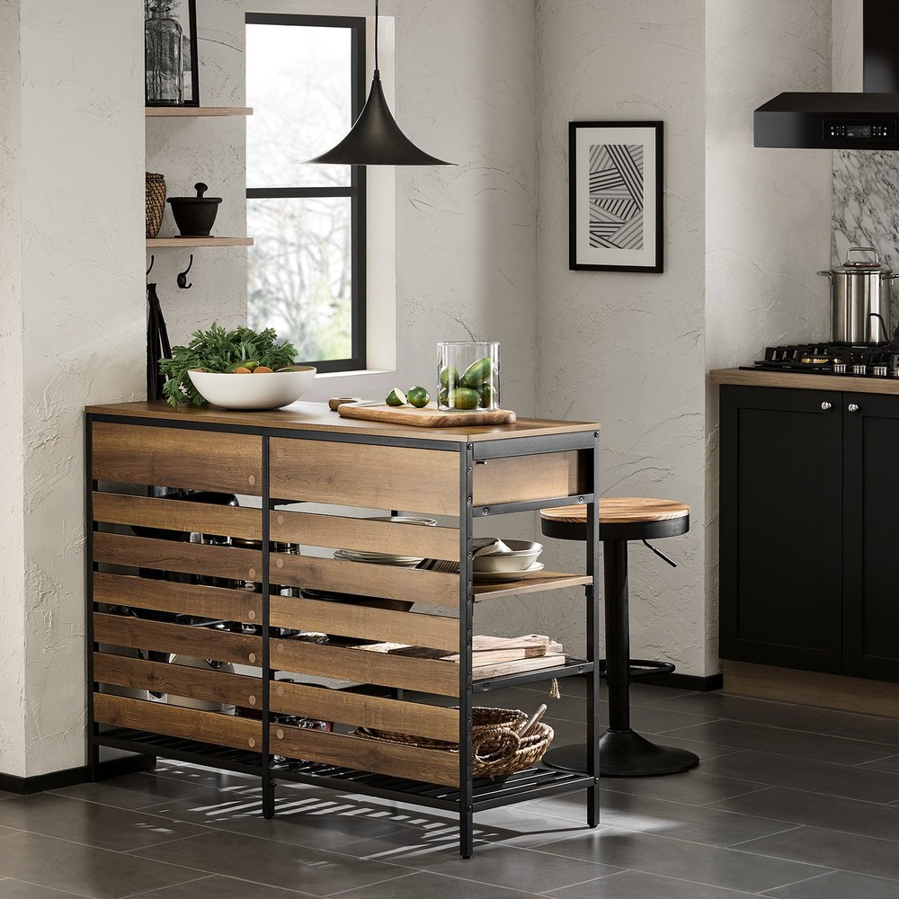 SoBuy Keittiösaareke FSB85-PF ekologinen vintage credenza