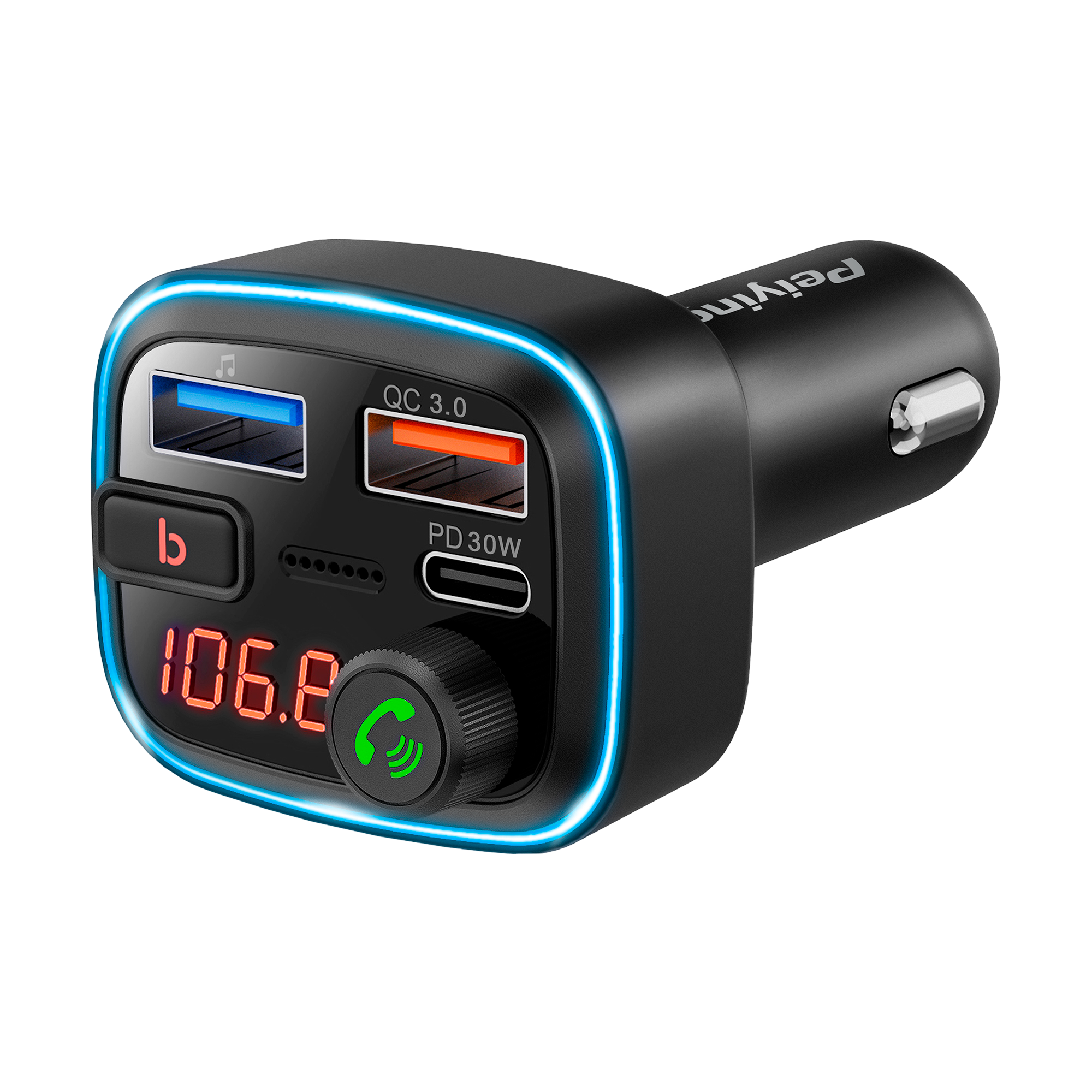 Peiying Bluetooth-auton FM-lähetin-audiovastaanotin