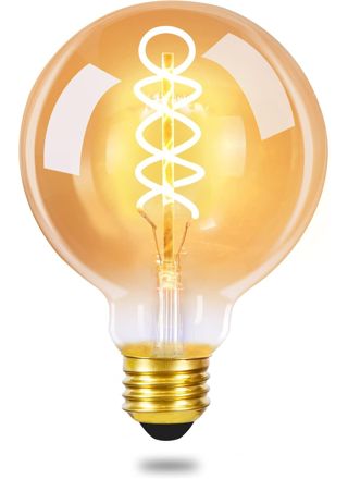 NETTLIFE LED Edison - lamppu, retrotyylinen pallolamppu, 4 W, G80, koristeelliset pallolamput, lämmin valkoinen, 2200 K, LED