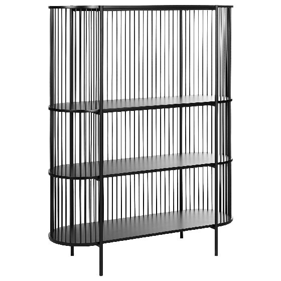 Hylly 3-tasoinen BIRSON 151 cm Musta