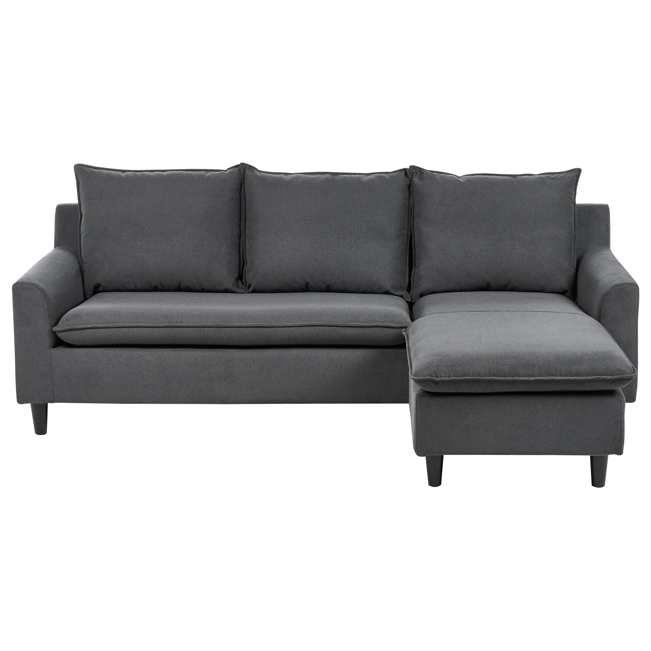 Kulmasohva ELVENES kangas Tummanharmaa 3-istuttava Vasen