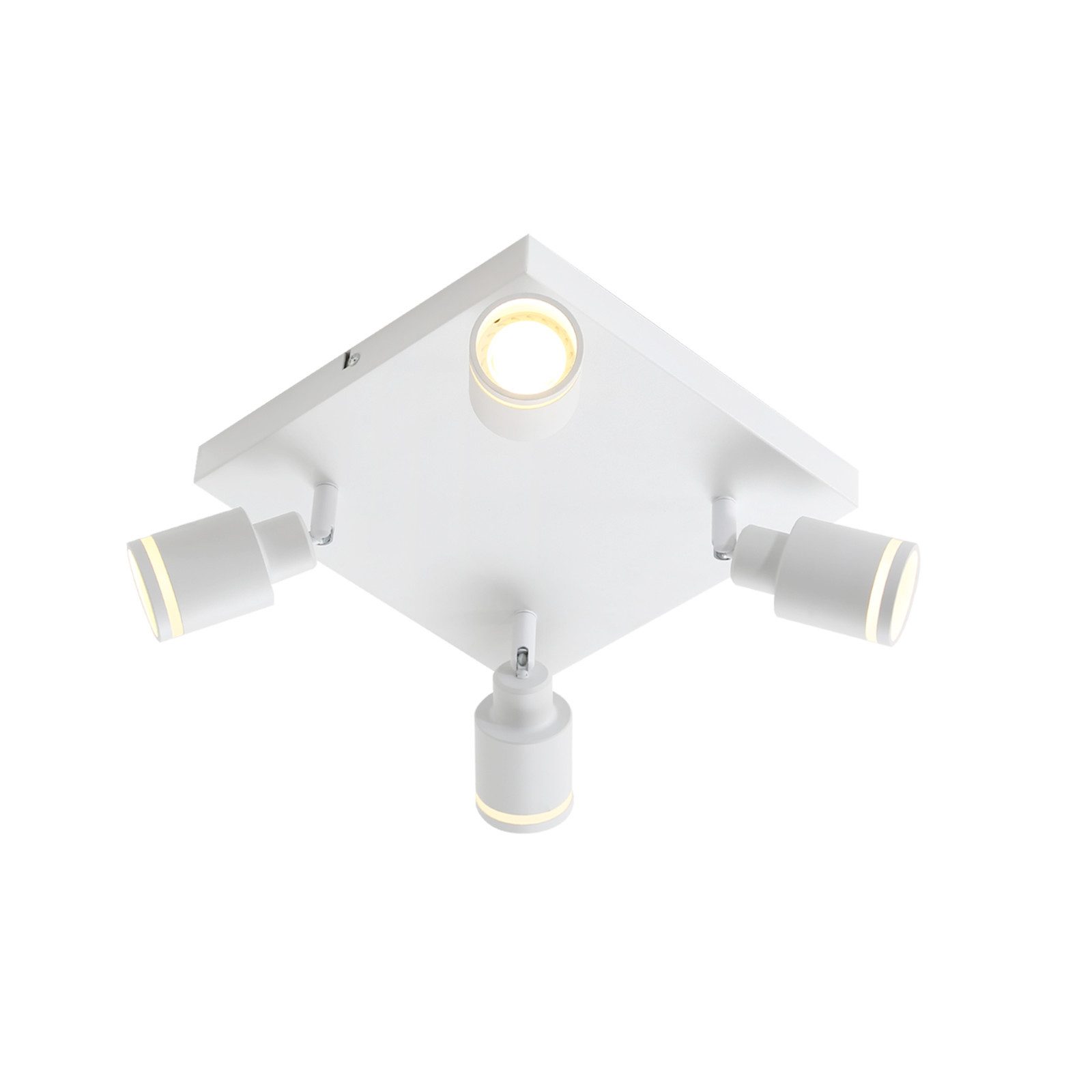 NETTLIFE Mustat kattokohdevalot 4 liekkiä GU10 säädettävä metalli sisäkäyttöön säädettävä 355° ilman lamppua