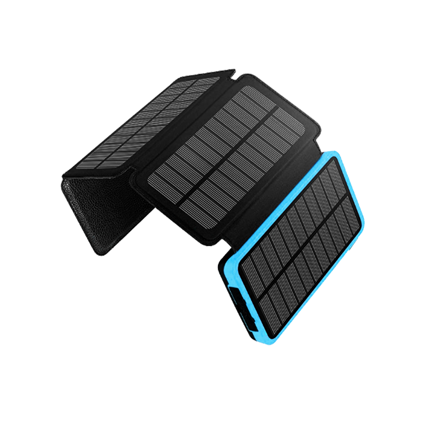 Aurinkoakku neljällä aurinkopaneelilla