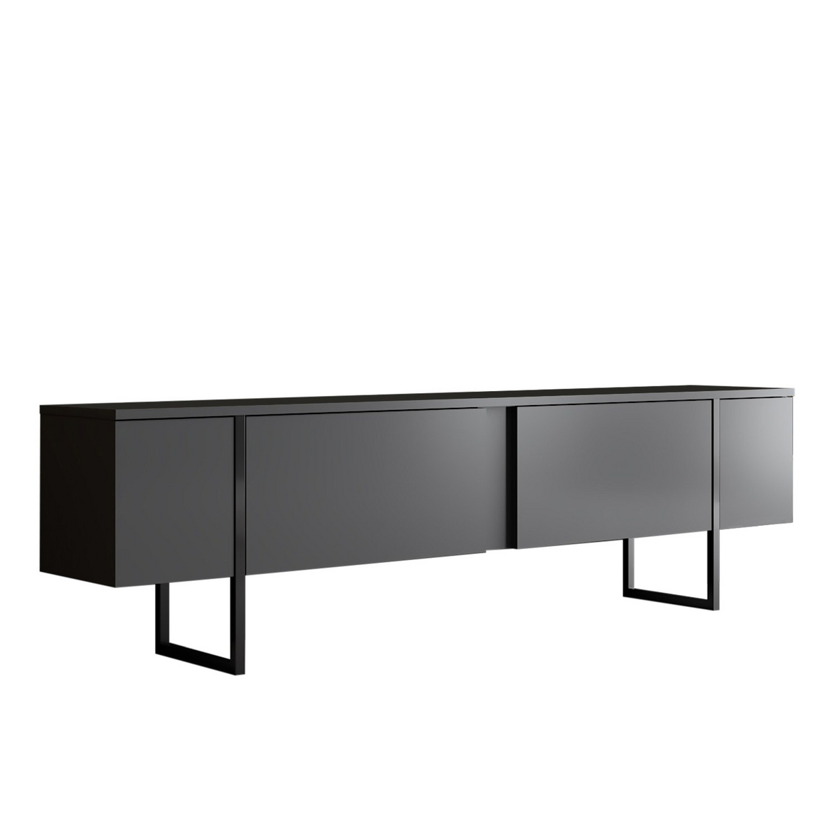 Norda Design moderni TV-taso metallijaloilla, 180 × 30 × 50 cm | 100 % melamiinipinnoitettu, 18 mm paksu