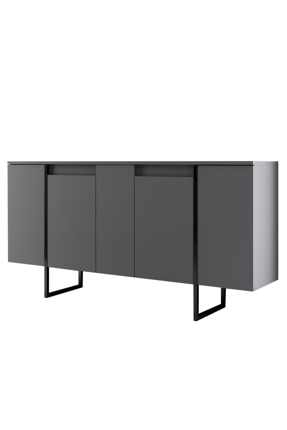 Norda Design moderni konsolipöytä, 160 x 35 x 80 cm | 100 % melamiinipäällyste, metallijalat | teollinen muotoilu