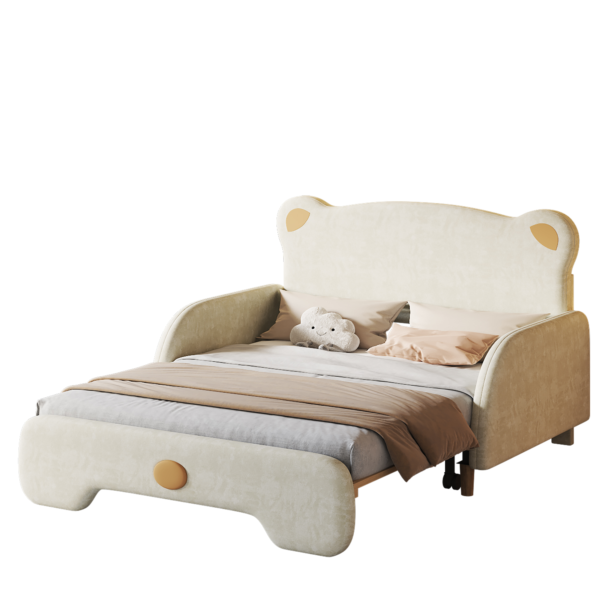 Lastensänky 140x105 cm ja 140x200 cm, puurimat, beige