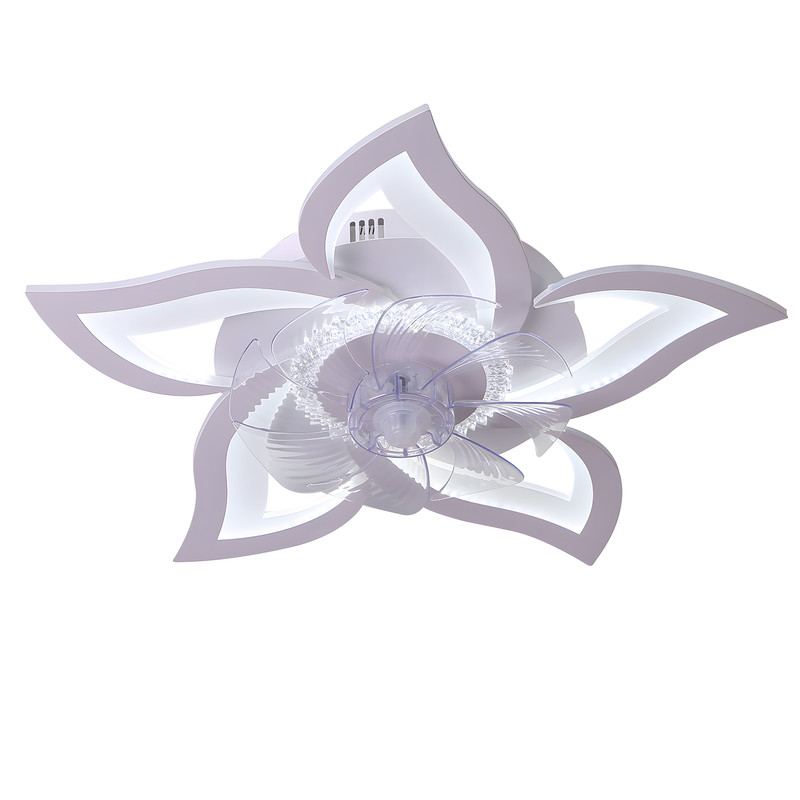 NETTLIFE Kattotuuletin LED-valolla 48 W, kaukosäätimellä, säädettävä valon voimakkuus, 3 värilämpötilaa, ajastin, 6 nopeutta, valkoinen