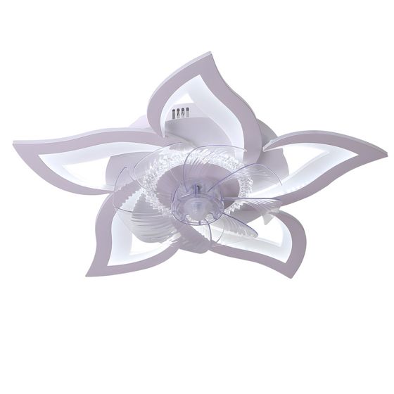 NETTLIFE Kattotuuletin LED-valolla 48 W, kaukosäätimellä, säädettävä valon voimakkuus, 3 värilämpötilaa, ajastin, 6 nopeutta, valkoinen