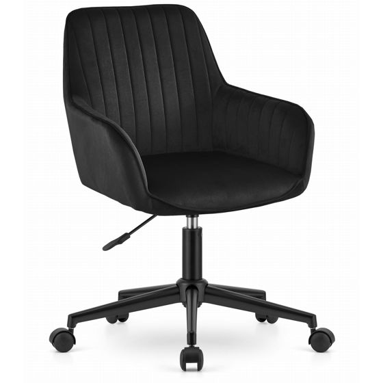 ROXY kääntyvä nojatuoli, musta sametti