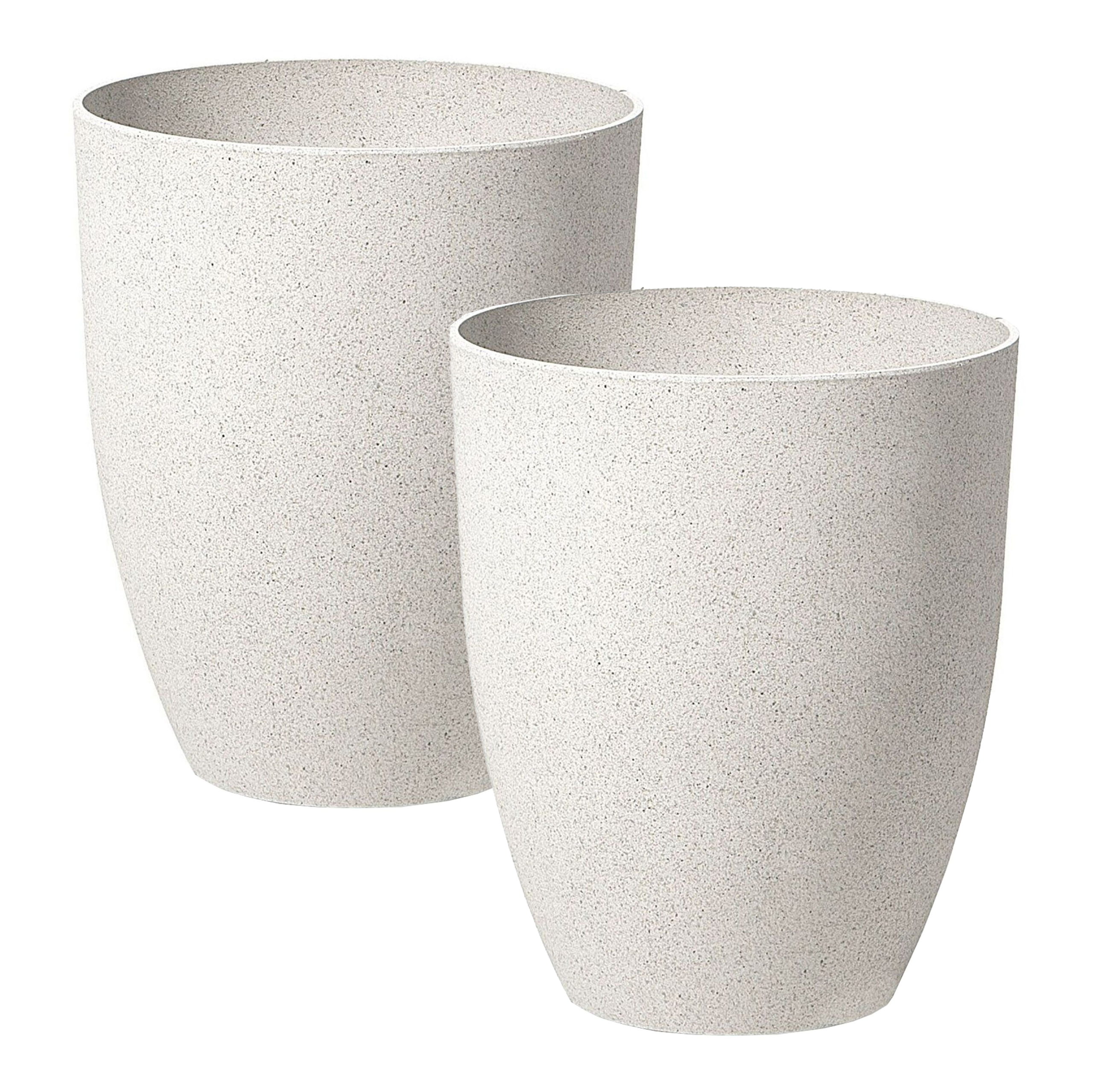 Kukkaruukkusetti 2 kpl CROTON 43 cm Luonnonvalkoinen