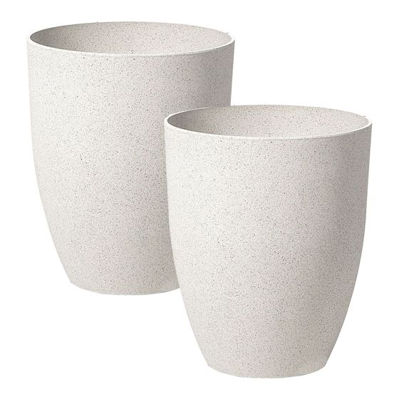 Kukkaruukkusetti 2 kpl CROTON 43 cm Luonnonvalkoinen