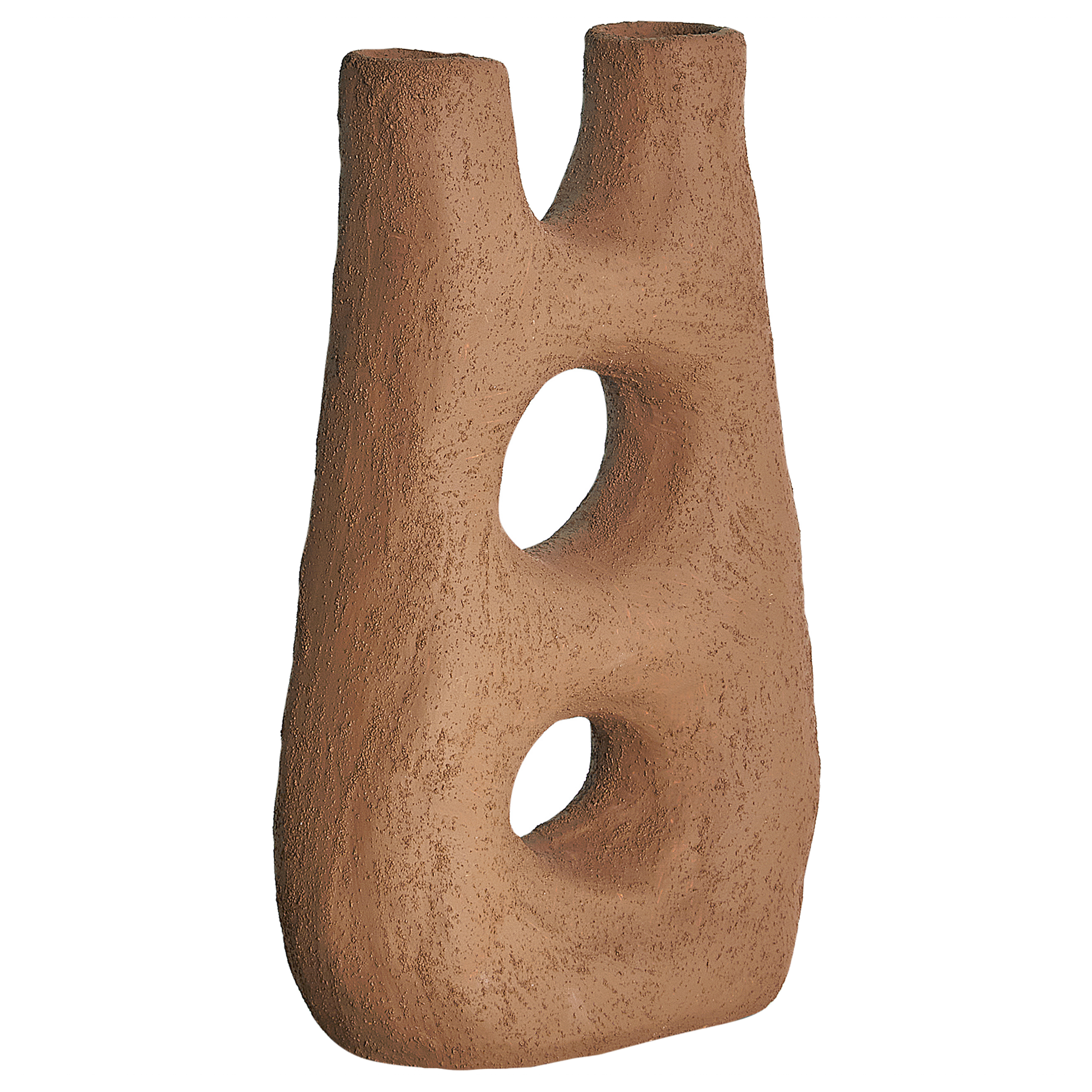 Kukkamaljakko UARU 27 cm Kivitavara Ruskea