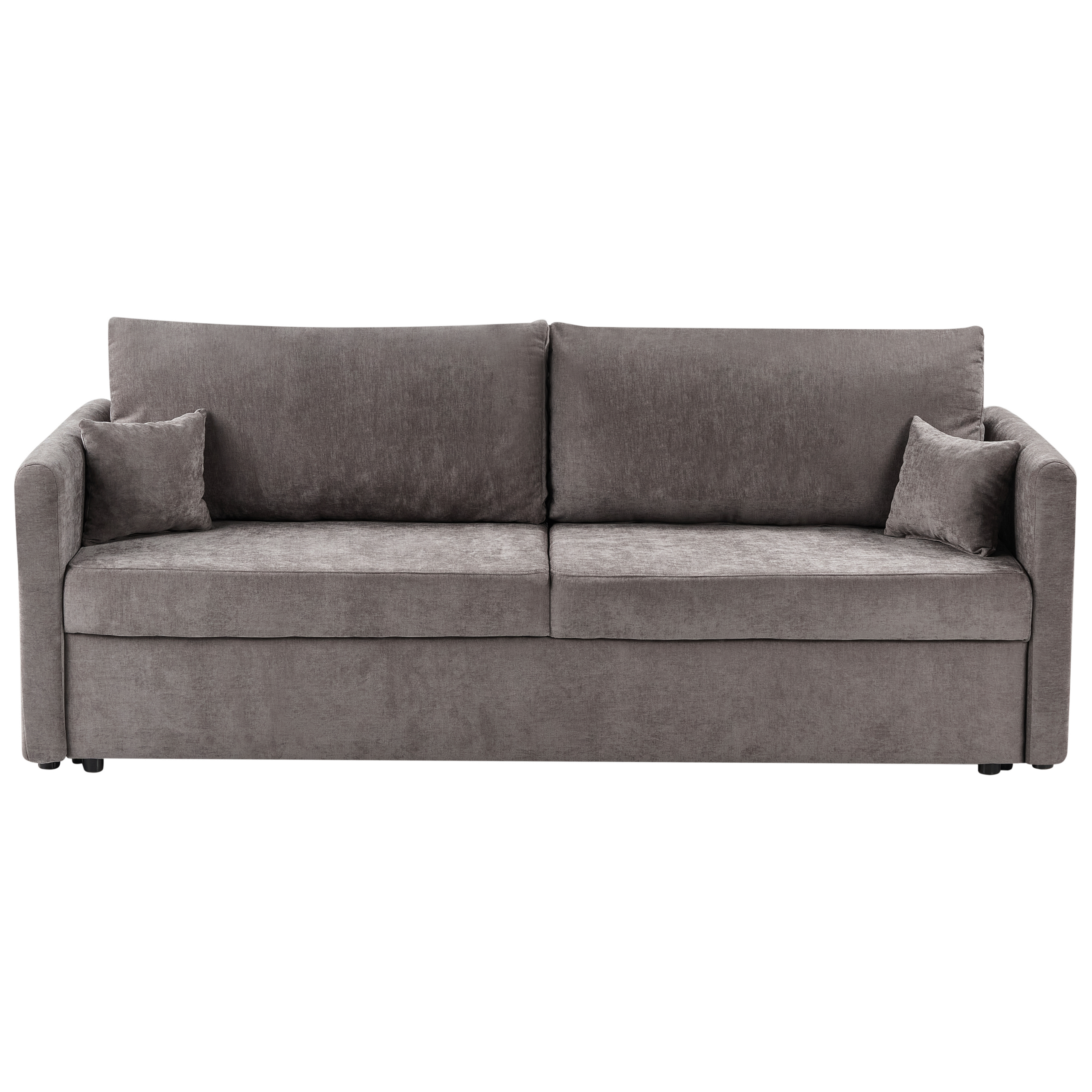 Vuodesohva BLEIK kangas Ruskeanharmaa säilytystila 3-istuttava