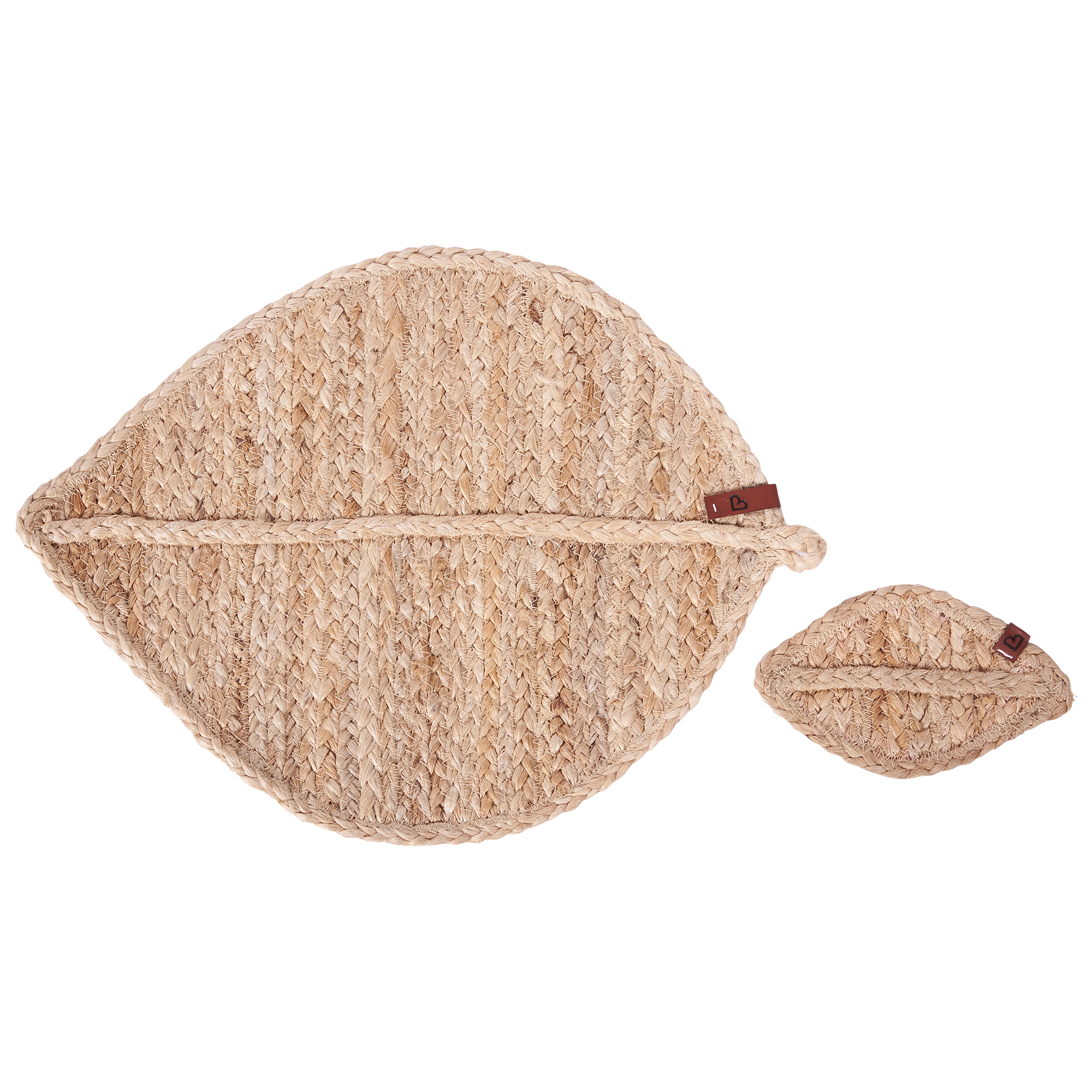 Pöytätabletti- ja lasinalussetti 6+6 PEPPERLEAF Luonnonväri Juutti