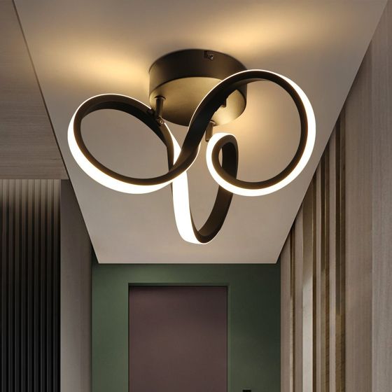 NETTLIFE LED - kattovalaisin, musta, 31 cm, 19 W, 3000K lämmin valkoinen