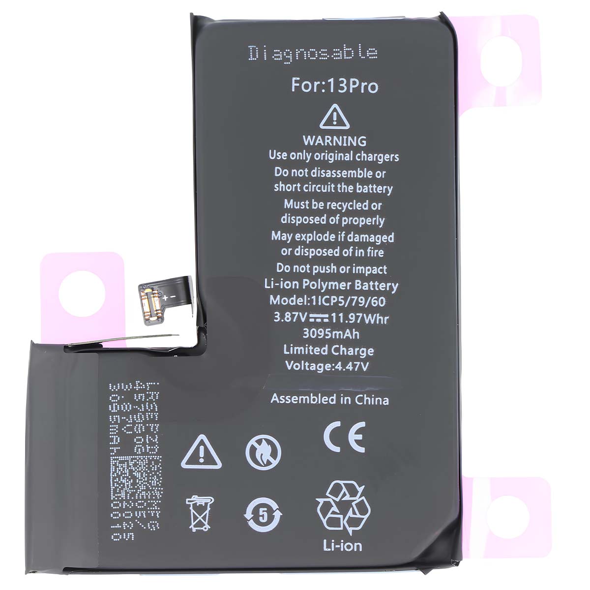 Akku iPhone 13 Pro Li-Polymer 7,74V 2250mAh diagnosoitava