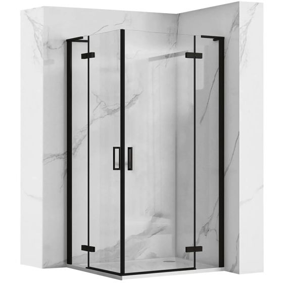 REA Suihkukaappi Hugo Double 90x90 musta, 90X90X200, 5CM