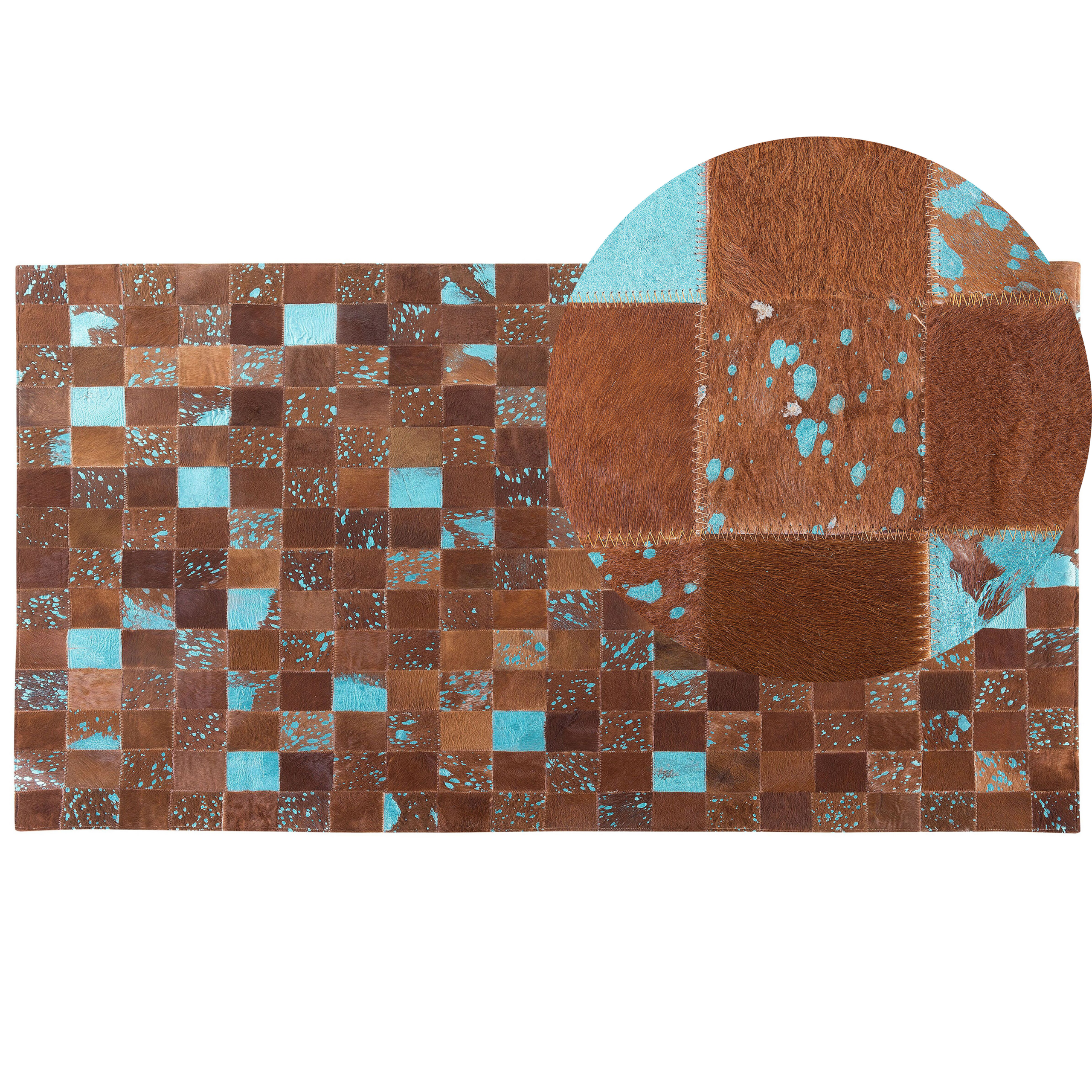 Matto ALIAGA Ruskea 80 x 150 cm Nahka