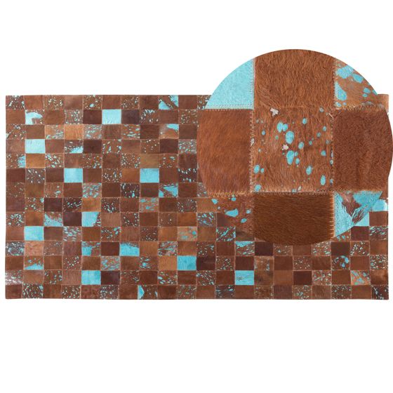 Matto ALIAGA Ruskea 80 x 150 cm Nahka