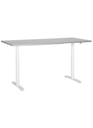 Sähkösäädettävä työpöytä DESTINAS Harmaa/valkoinen 180 cm 80 cm