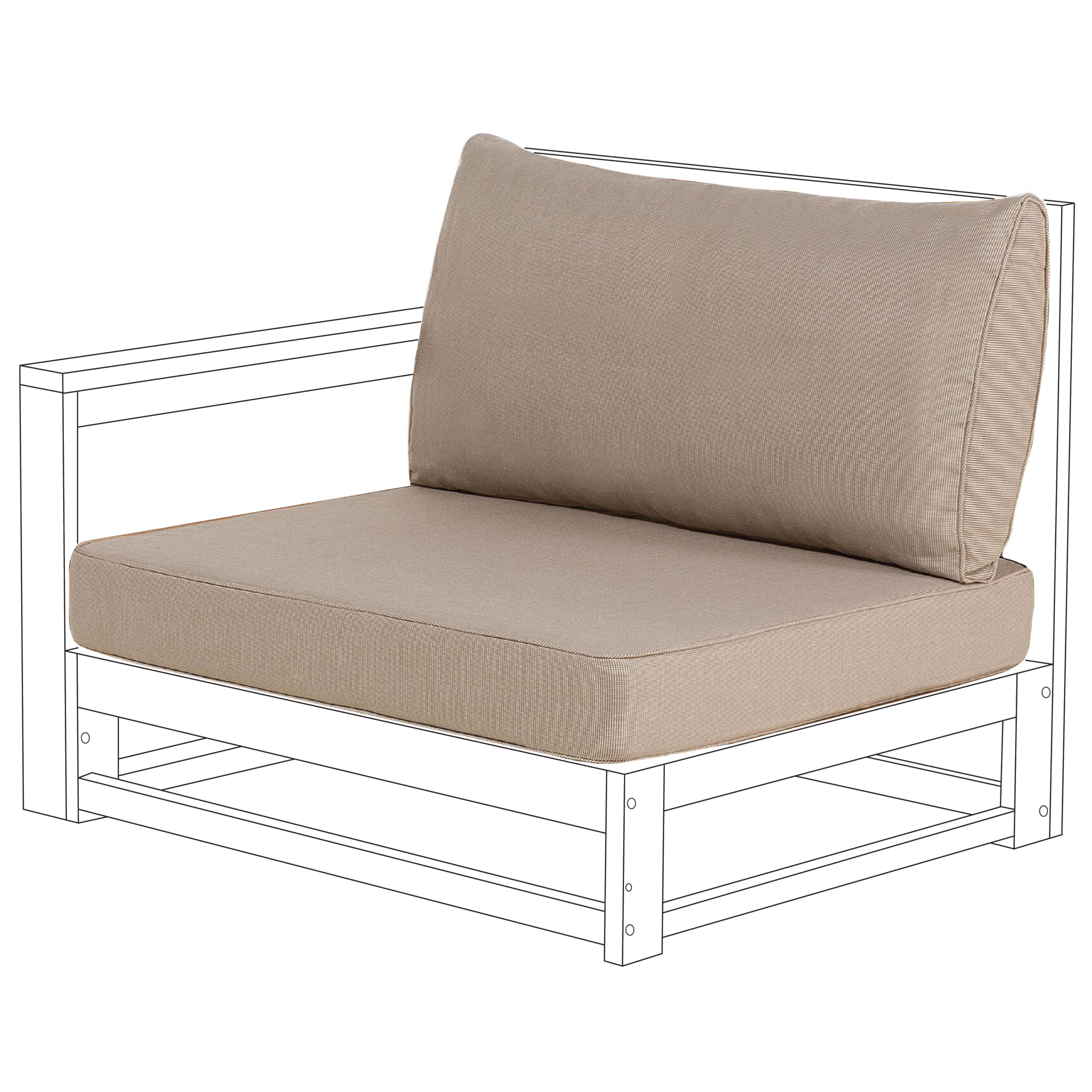 Ulkotyynyjen päällissetti TIMOR Ruskeanharmaa