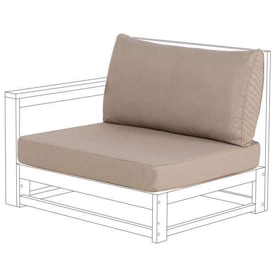 Ulkotyynyjen päällissetti TIMOR Ruskeanharmaa