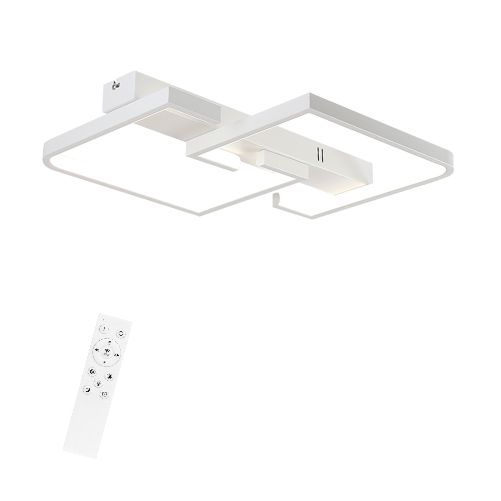 NETTLIFE LED-kattovalaisin olohuoneeseen, himmennettävä kaukosäätimellä, 45 W, 60 cm, metallivalaisin, moderni