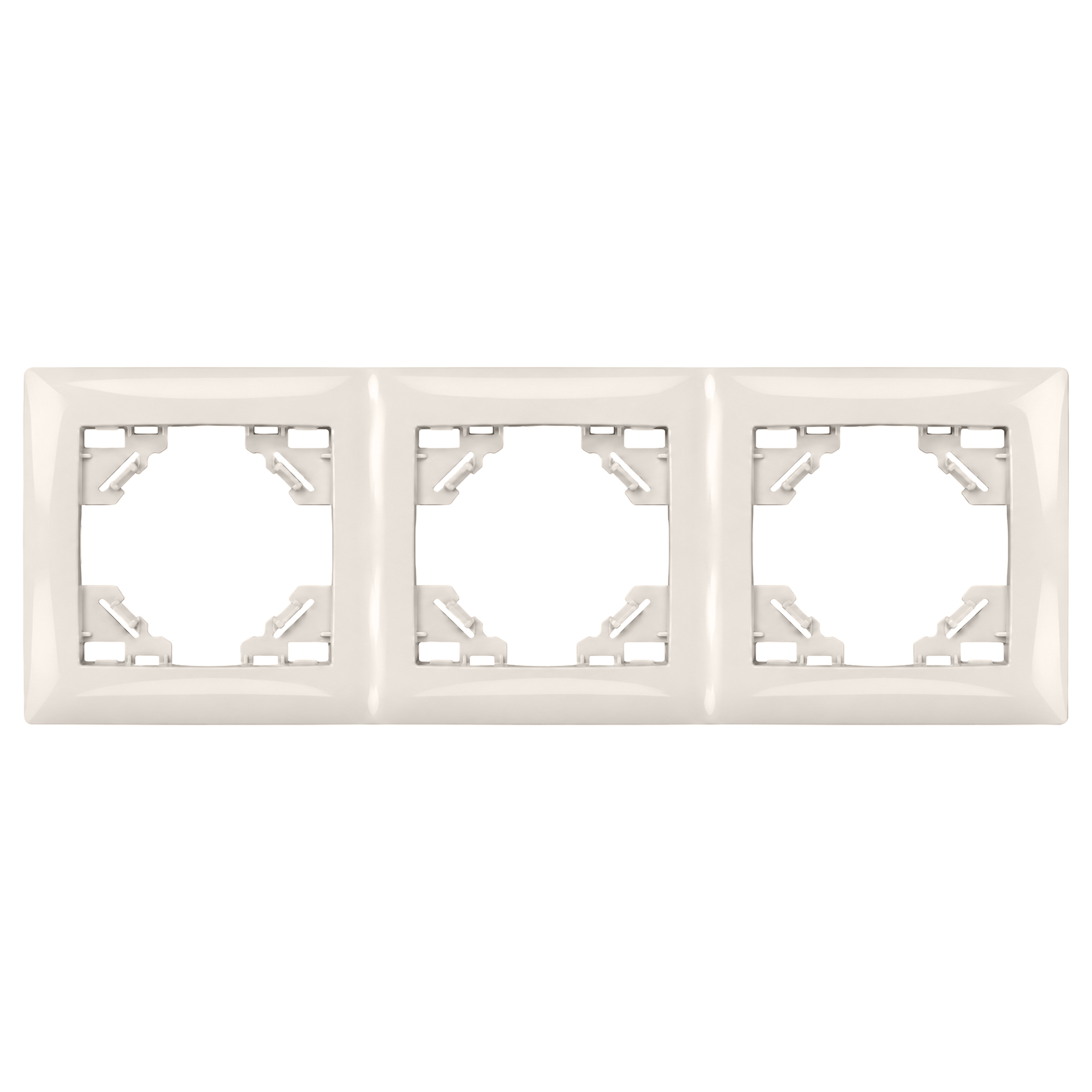 Toolight Kolmiosainen kehys pistorasioille OSTE JNH015-3F Beige 1, 1x22, 5x8, 4cm