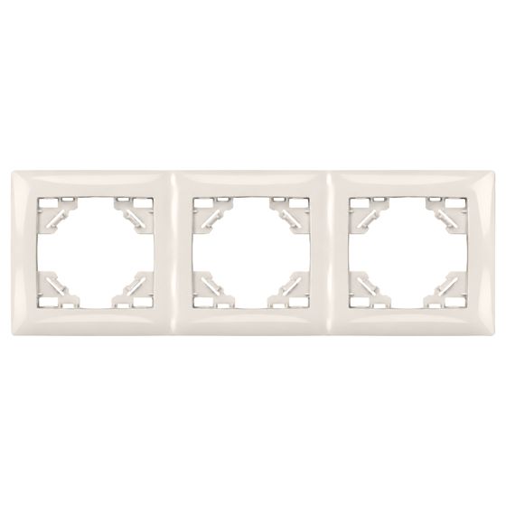 Toolight Kolmiosainen kehys pistorasioille OSTE JNH015-3F Beige 1, 1x22, 5x8, 4cm