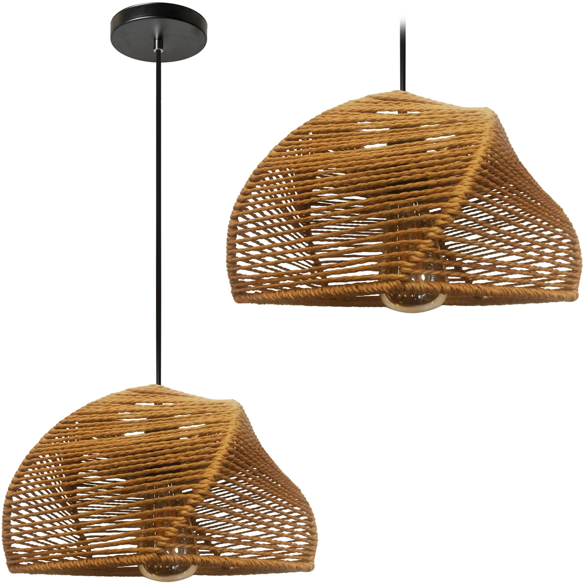 TOOLIGHT riippuvalaisin APP1316-1CP BOHO Ruskea, 17x25x17cm