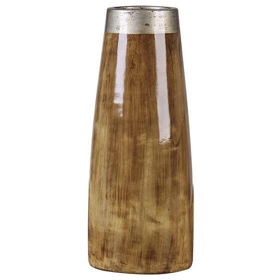 Koristemaljakko CYRENE keramiikka 50 cm Tummanruskea