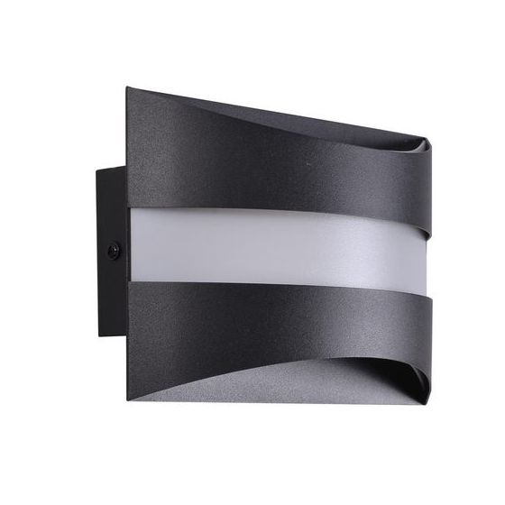 NETTLIFE Musta sisäseinävalaisin LED-valaistuksella - Ylös-/alaspäin suuntautuvalla valaistuksella, 5 W, 3000 K, lämpimän valkoinen