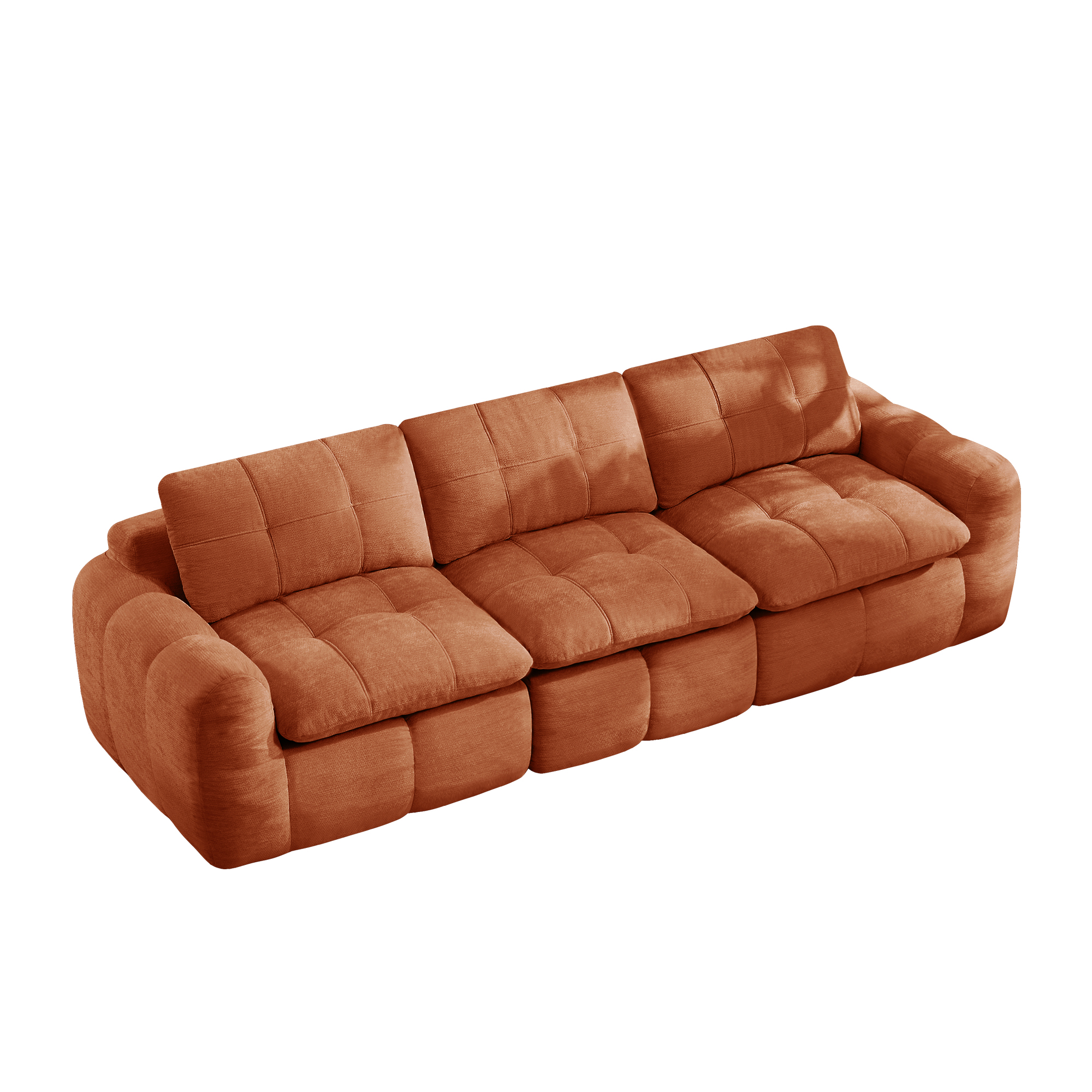 moduulisohva 3-paikkainen oranssi chenille skandinaavinen ergonominen