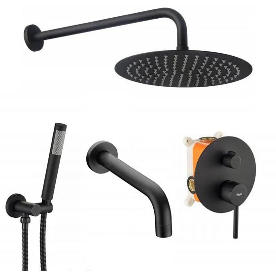 REA suihkusetti LUNGO musta, 38, 5X16X9CM