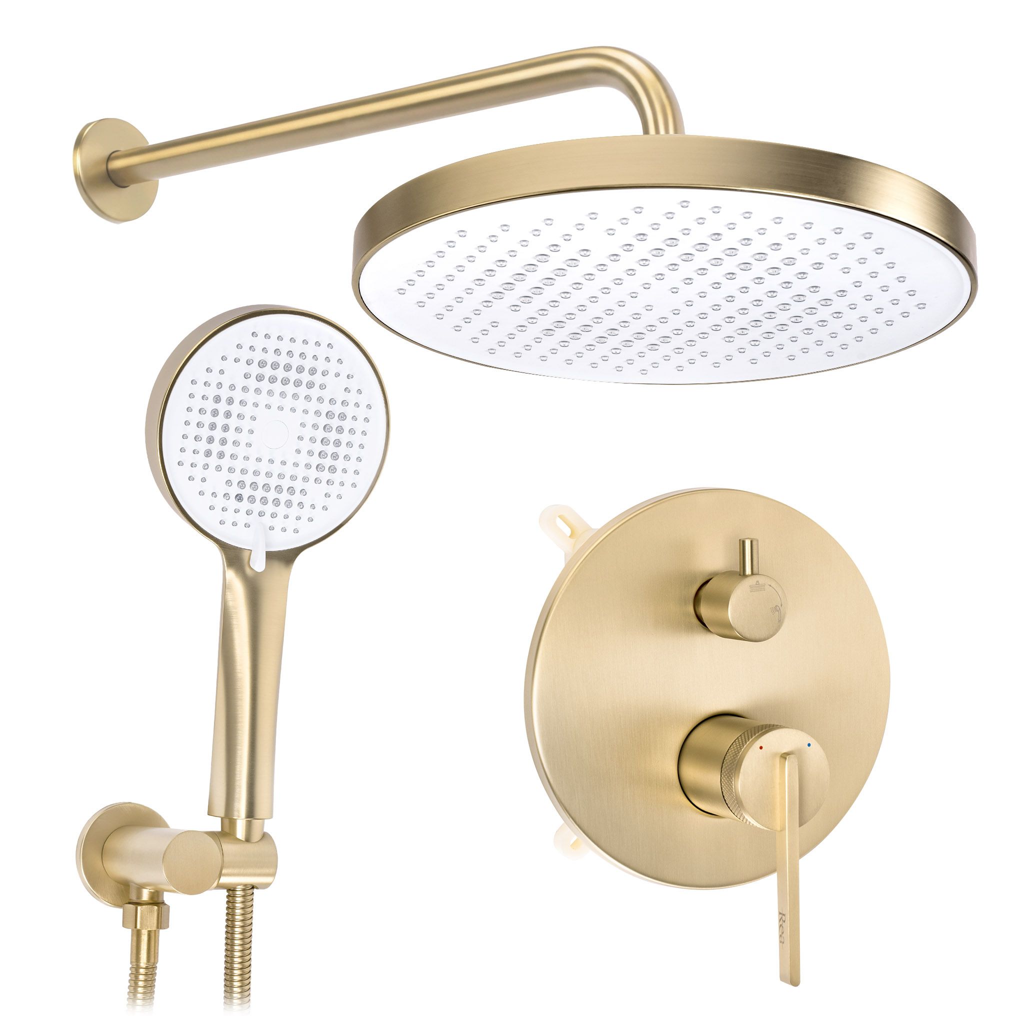 REA piiloasennettava suihkusarja Grace , Harjattu kulta, 38x17x25cm