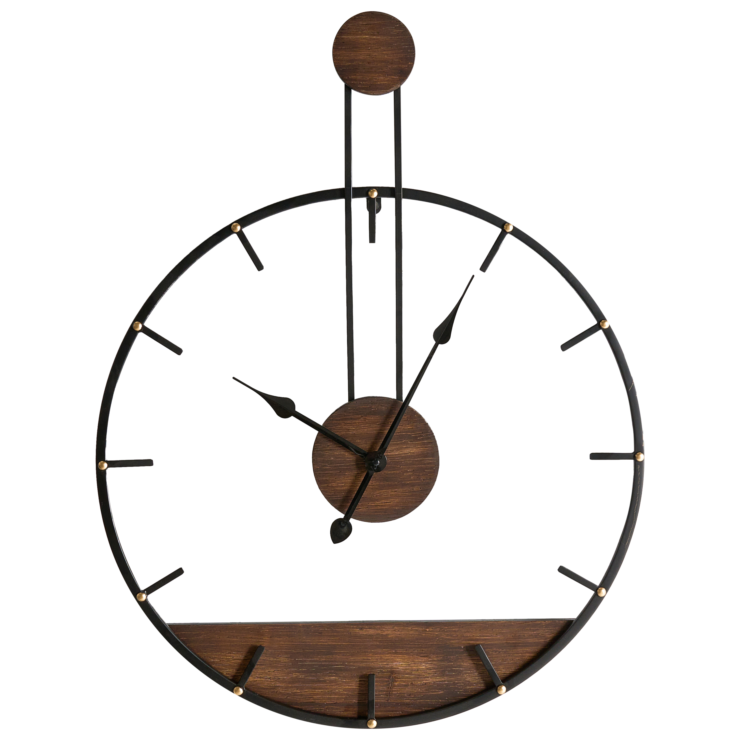 Seinäkello TAUGON 60 cm metalli Musta