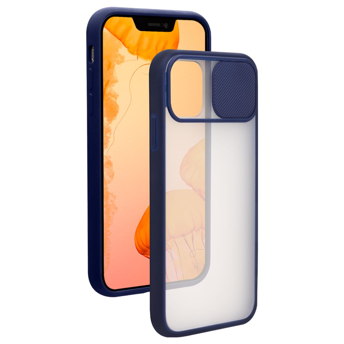 Slide-suojakuori iPhone 13 mini -puhelimelle, iskunkestävä, liukuvalla kamerasuojalla