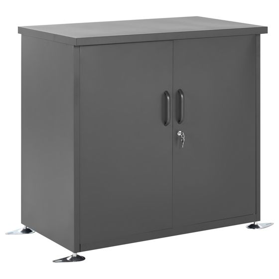 Puutarhakaappi DORGALI 93 cm 88 cm Metalli Grafiitinharmaa