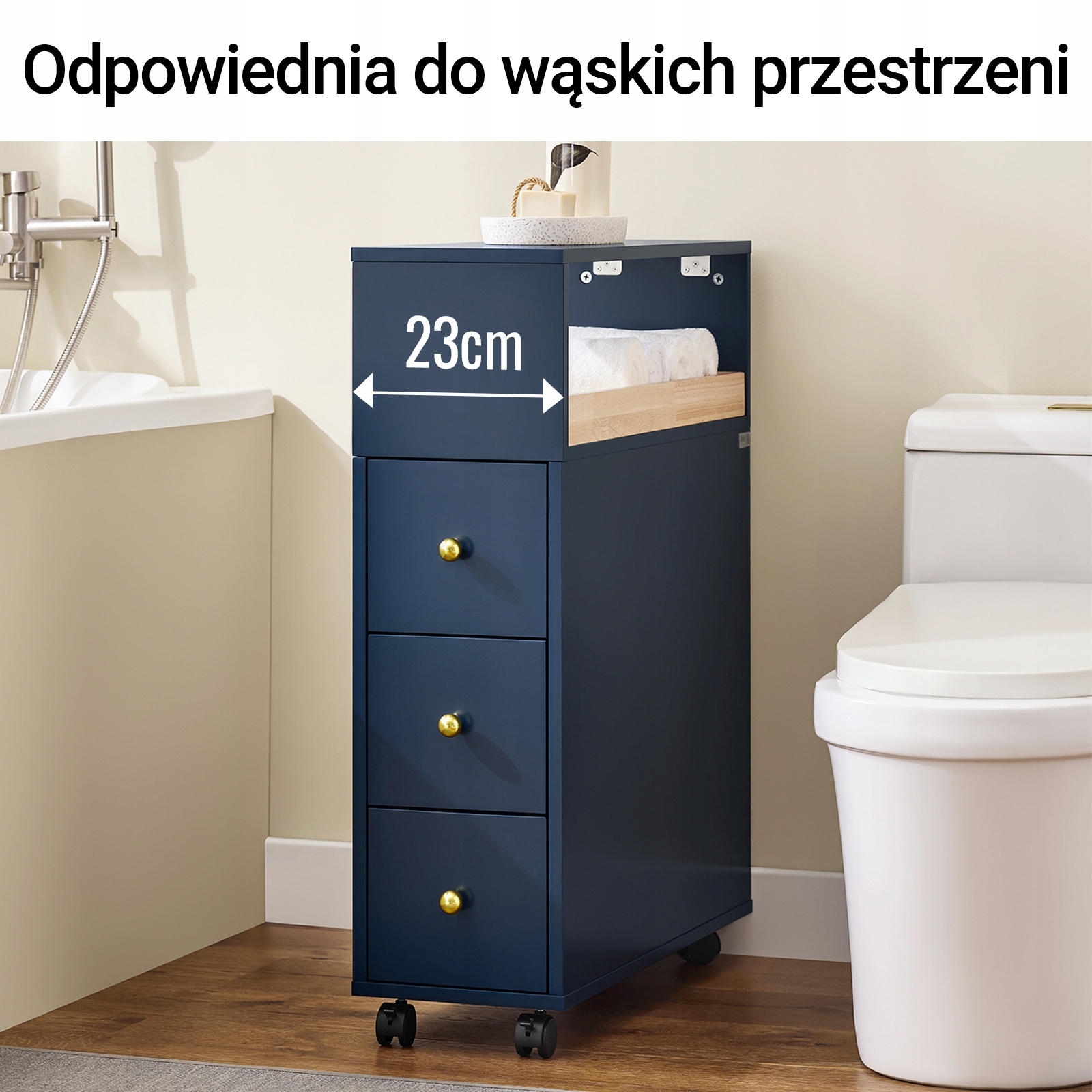 SoBuy WC-taso 3-laatikkoinen ekologinen säilytyskaluste kestävästä materiaalista BZR195-B