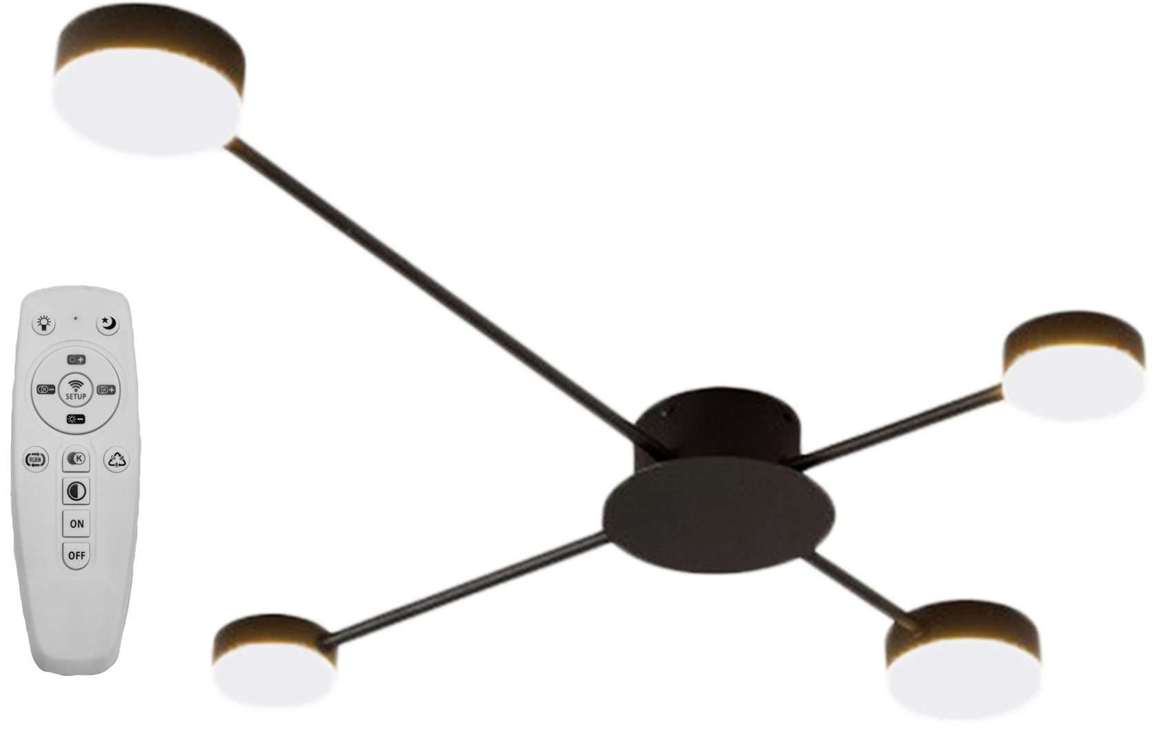 TOOLIGHT kattovalaisin APP519-4C musta, 110x66, 5x10cm