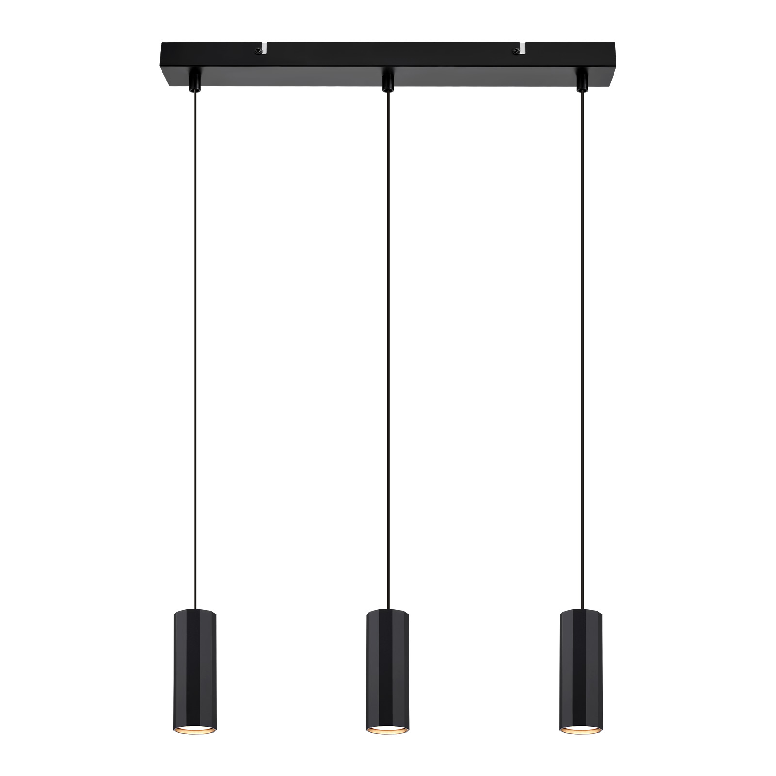 NETTLIFE Musta, metallinen, riippuvalaisin, halkaisija, 44cm, GU10,, 3 lamppua,moderni, teollinen, tyyli, olohuoneeseen