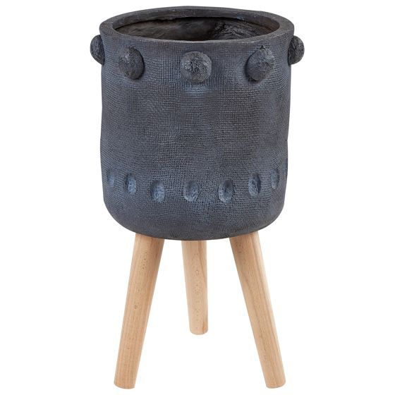 Korotettu kukkaruukku BRUNNERA 24 cm Grafiitinharmaa