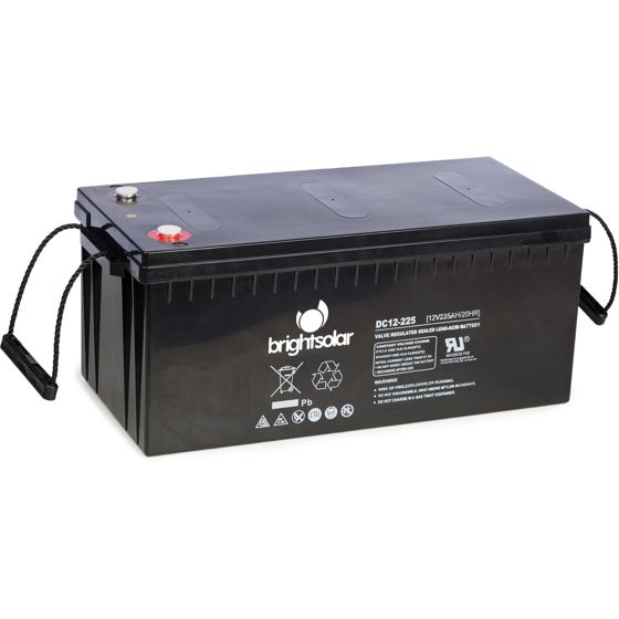BrightSolar huoltovapaa AGM akku DC12-225Ah
