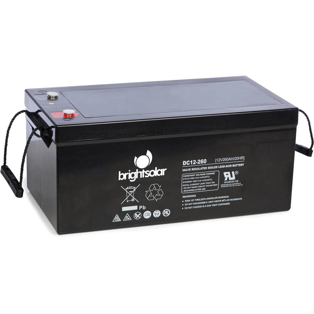 BrightSolar huoltovapaa AGM akku DC12-260Ah