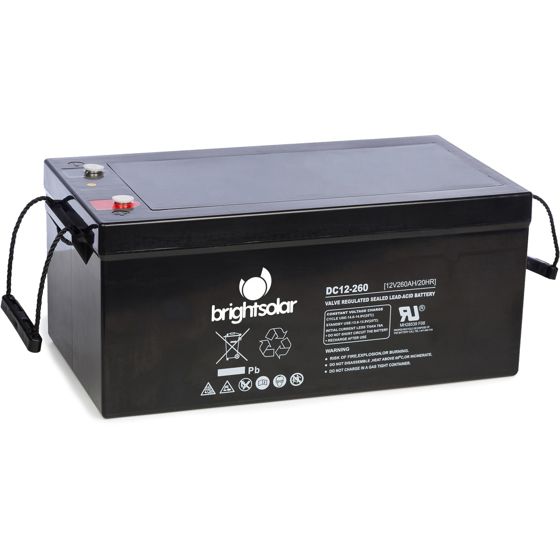 BrightSolar huoltovapaa AGM akku DC12-260Ah