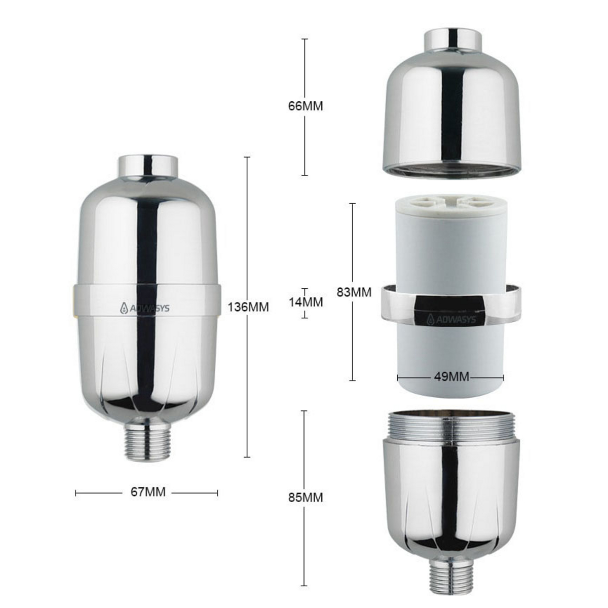 Adwasys vaihtosuodatin suihkusuodattimeen Vitalfresh-01