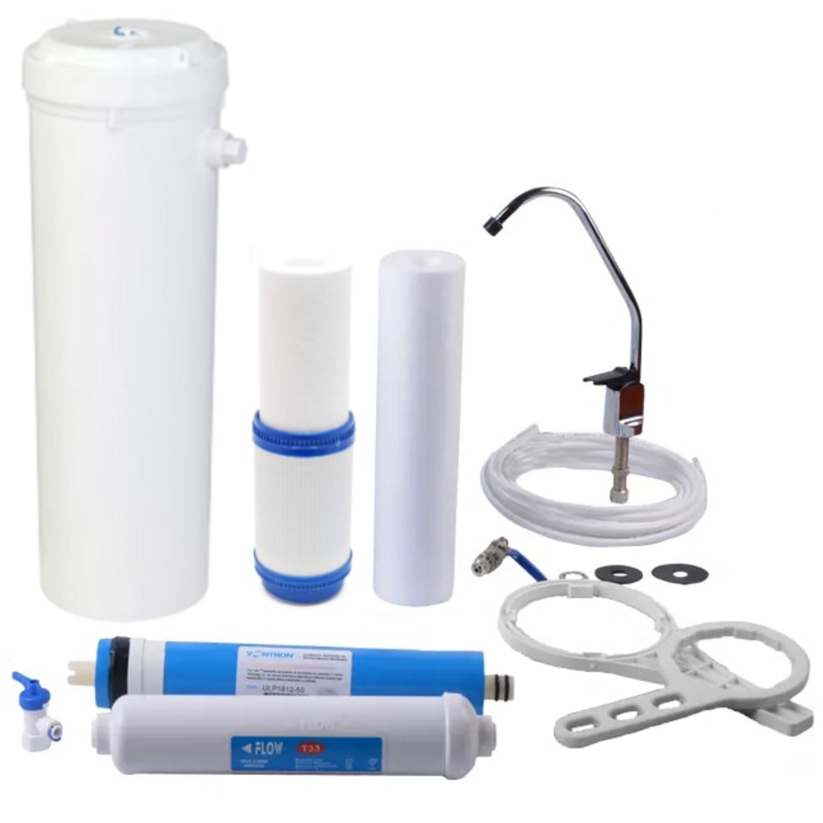 Adwasys 4-vaiheinen käänteisosmoosi vedenpuhdistusjärjestelmä ilman paineenkorotuspumppua RO190